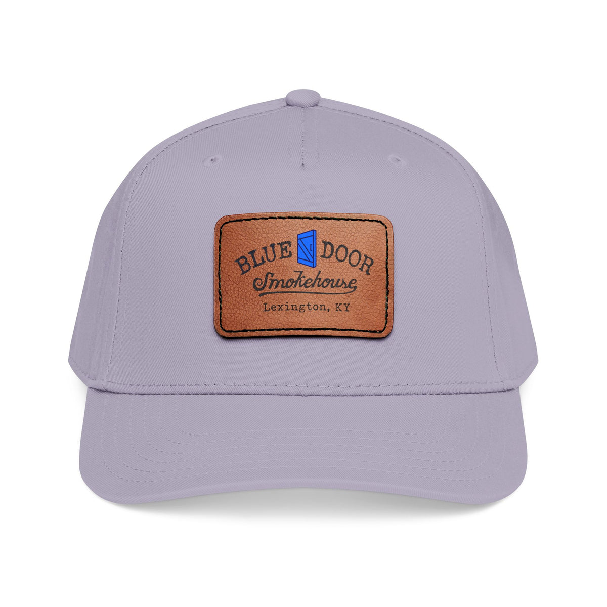 Mid Profile Baseball Cap with Leather Patch (Rectangle)