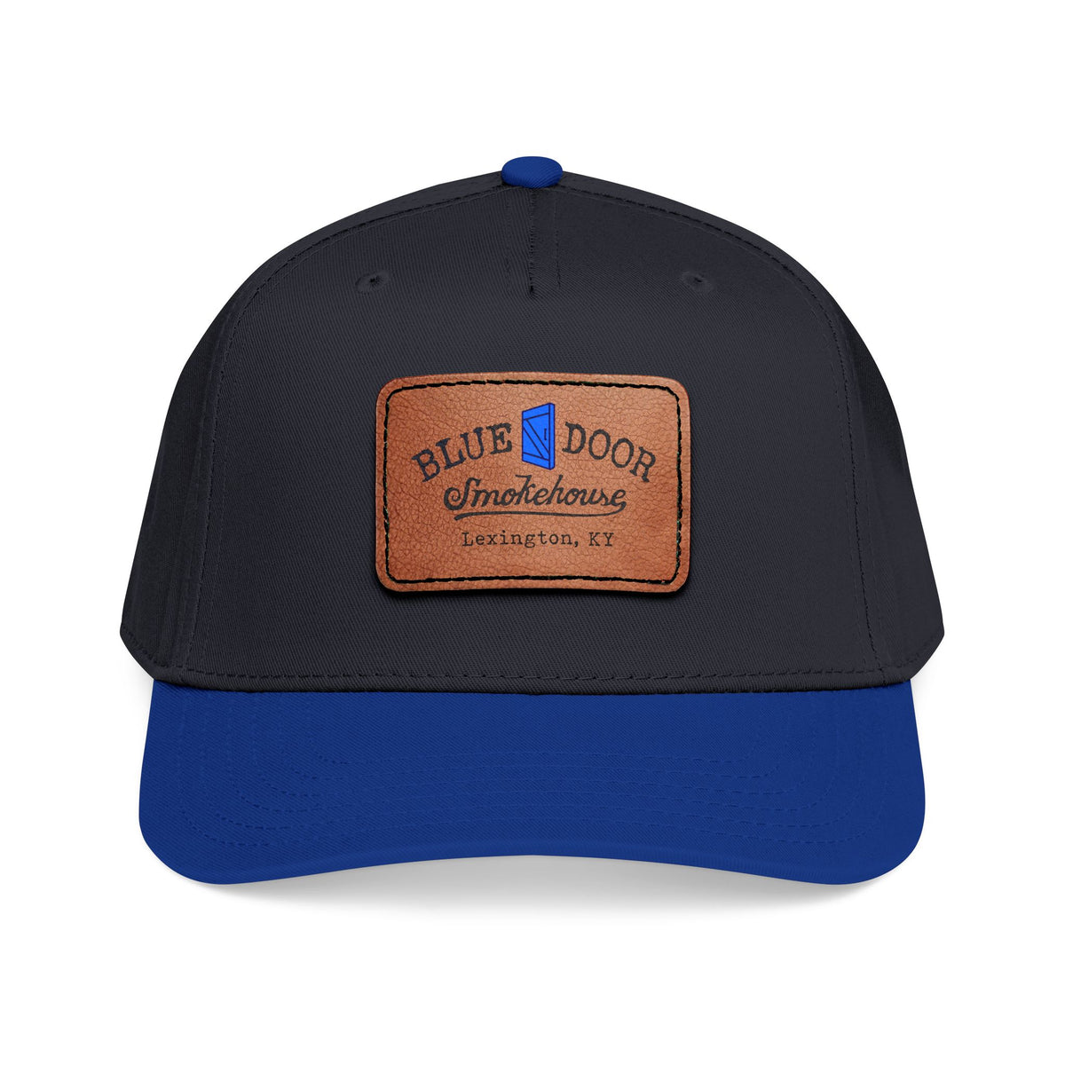 Mid Profile Baseball Cap with Leather Patch (Rectangle)